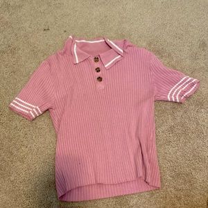 Forever 21, pink collar shirt, Medium.